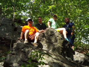 Dave Svab (second from Robert)-GIS Specialist, and the EPCAMR Crew on the Sugar Notch Trail