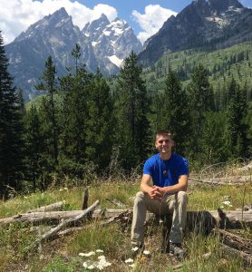 Kyle Argenziano taking a break in the Grand Tetons National Park, Wyoming.